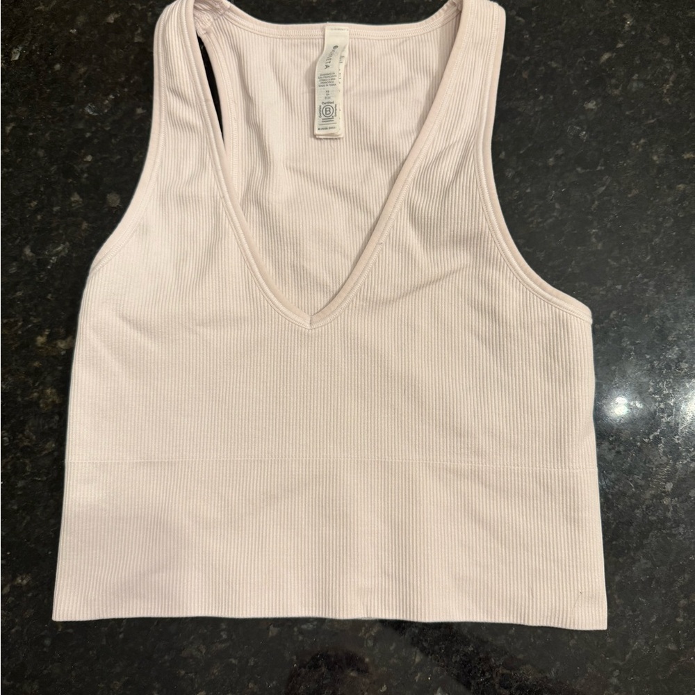 Athleta Women's white Ribbed Tank Top size X/